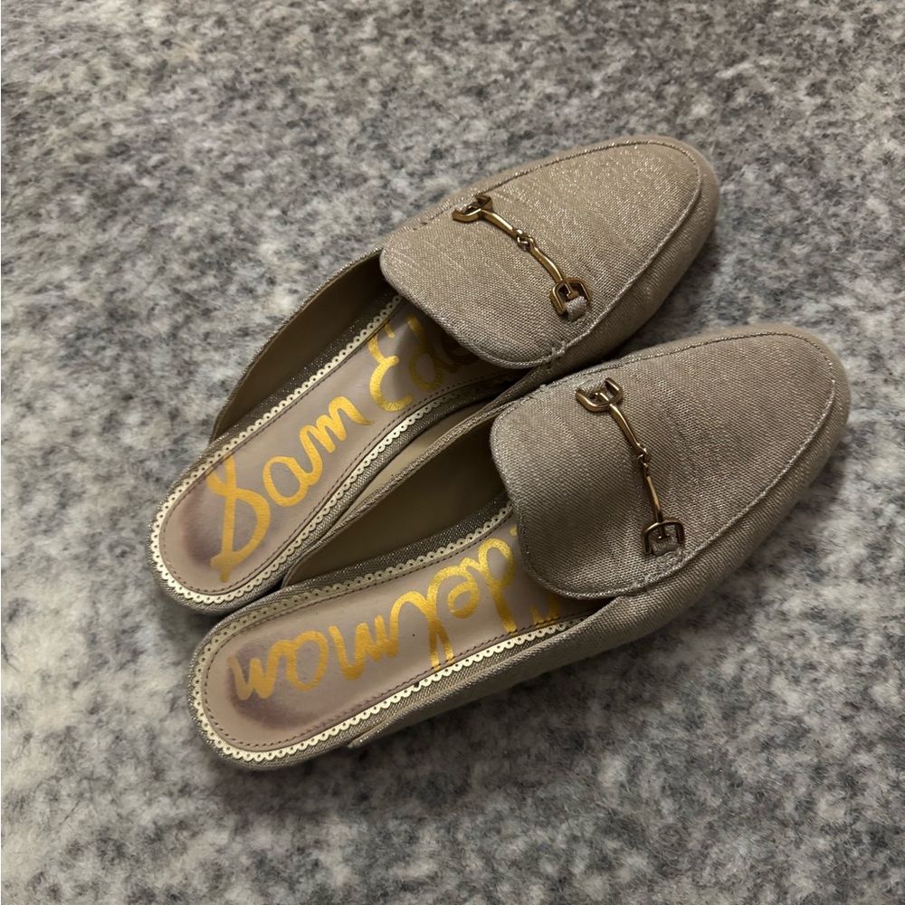 Sam Edelman Metallic Gold Mules